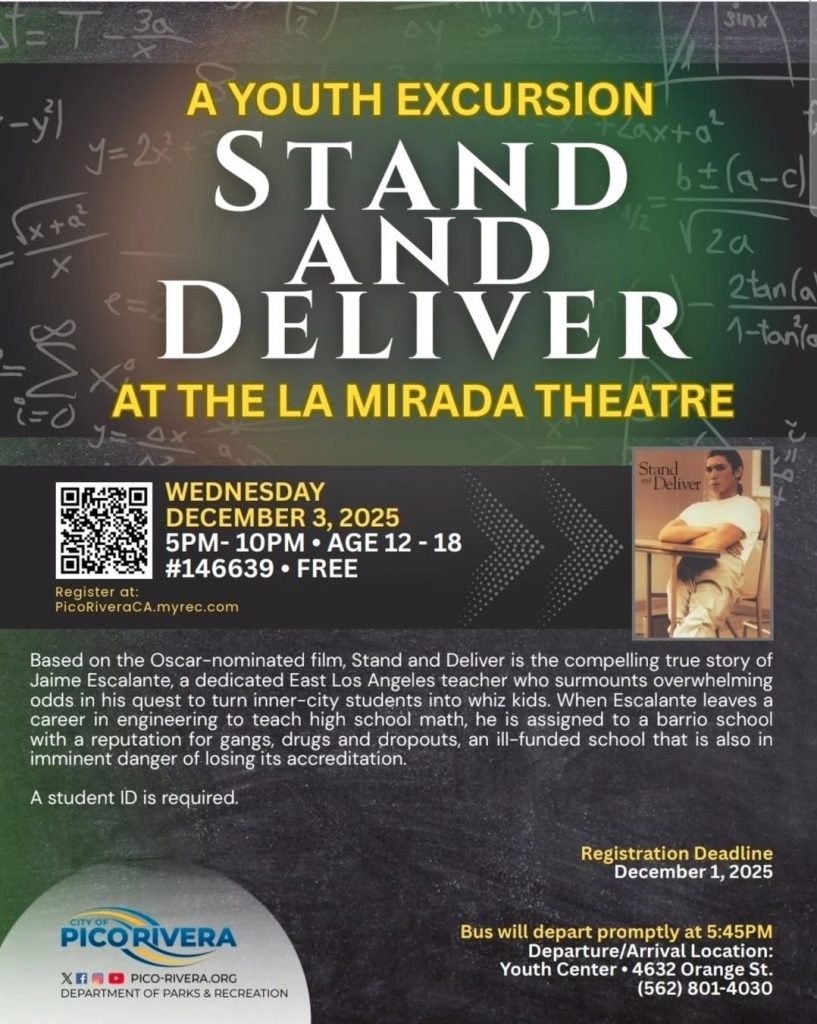 Stand and Deliver Movie Night Flyer