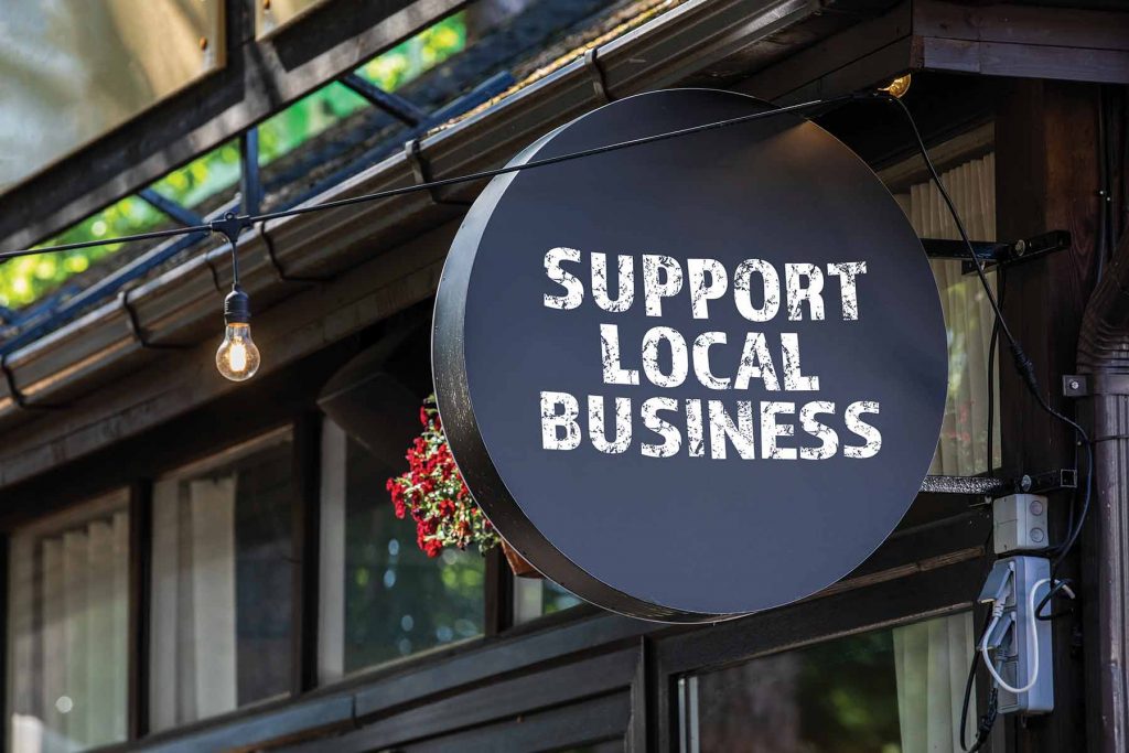 Support local business sign